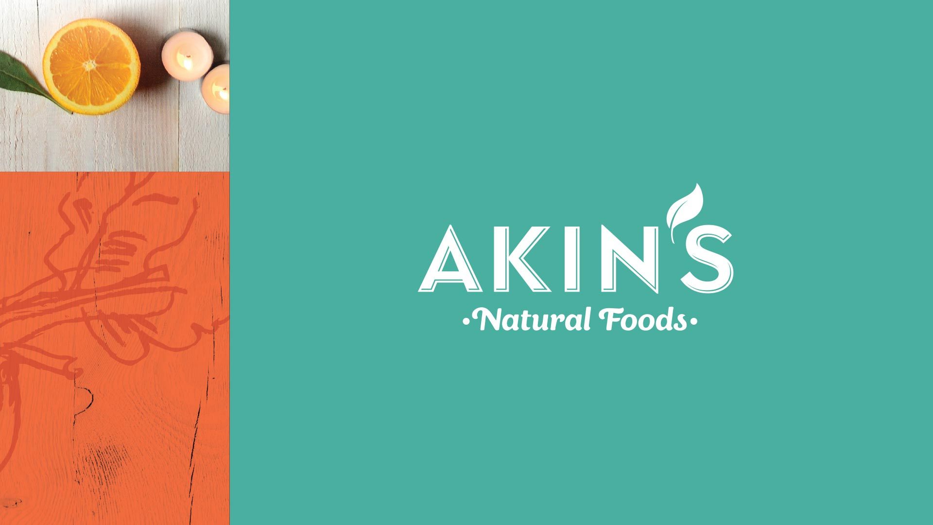 Akin's Natural Foods branding