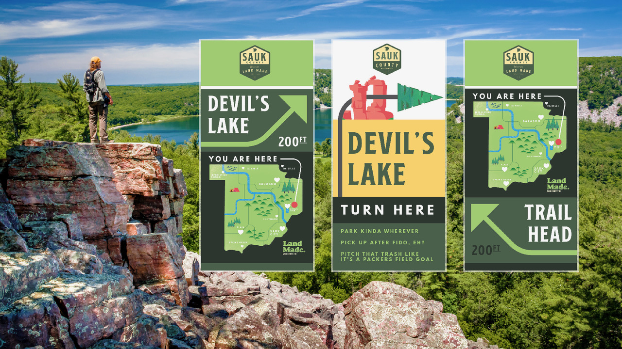 Sauk County Devil's Lake trail map